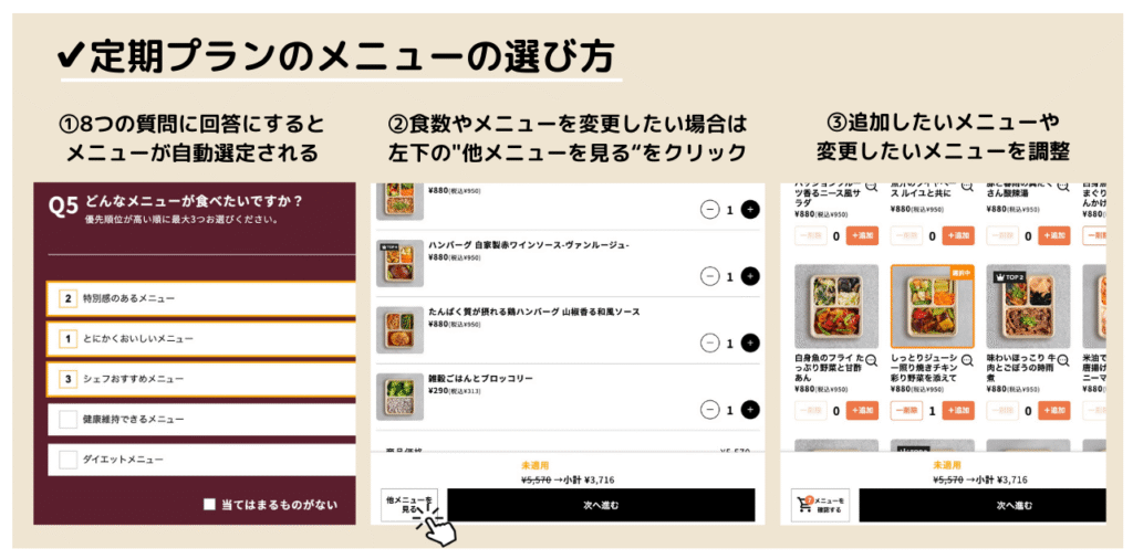 宅食サービスDELIPICKS(デリピックス)の定期プランのメニューの選び方